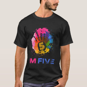 Kids I'm A Handful Five Years Old 5th Birthday Tod T-Shirt