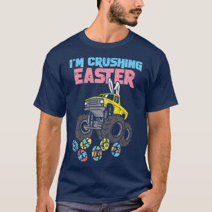 Kids Im Crushing Easter Monster Truck Eggs Boys Ki T-Shirt