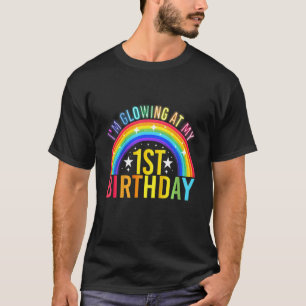 Kids I'm Glowing At My 1st Birthday Party 1 Year O T-Shirt