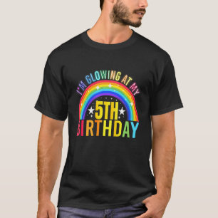 Kids I'm Glowing At My 5th Birthday Party 5 Years T-Shirt