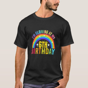 Kids I'm Glowing At My 6th Birthday Party 6 Years T-Shirt