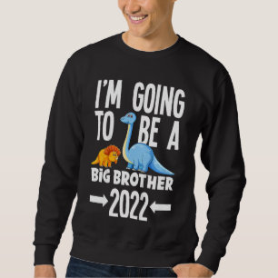 Kids I'm Going To Be A Big Brother 2022 Dino Dinos Sweatshirt