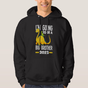 Kids I'm Going To Be A Big Brother 2023 Dinosaur D Hoodie