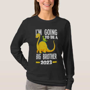 Kids I'm Going To Be A Big Brother 2023 Dinosaur D T-Shirt