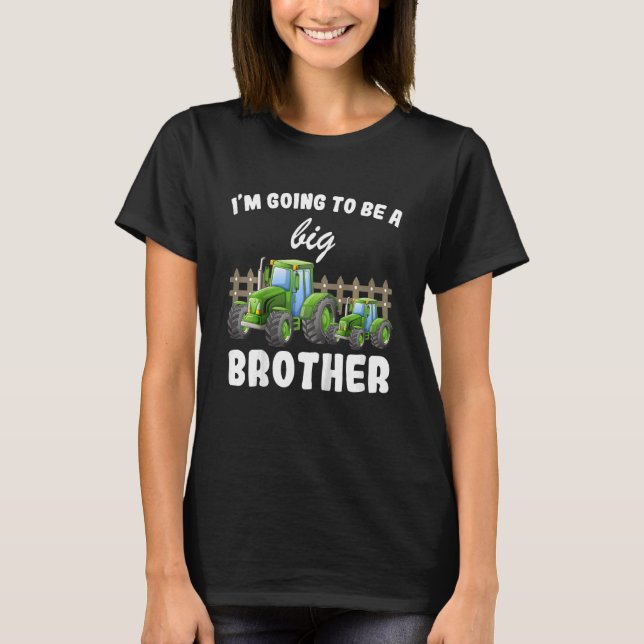 Kids Im Going To Be A Big Brother 2023 Tractor 2 T-Shirt (Front)
