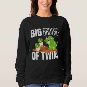 Kids I'm Going To Be A Big Brother Of Twins Dino D Sweatshirt