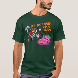 Kids I'm Just Here for the Candy Halloween Monster T-Shirt