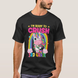 Kids I'm Ready To Crush 3Rd Grade Unicorn Back To T-Shirt
