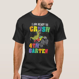Kids I'm Ready To Crush 4th Grade Monster Truck Di T-Shirt