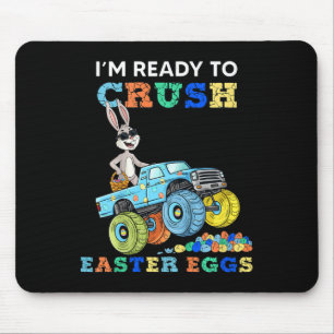 Kids Im Ready To Crush Easter Eggs Rabbit In A Mon Mouse Pad