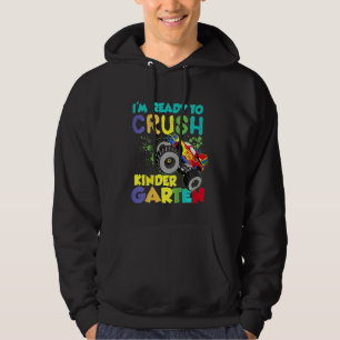 Kids Im Ready To Crush First Grade Monster Truck D Hoodie
