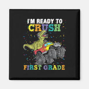Kids I'm Ready To Crush First Grade Monster Truck Magnet