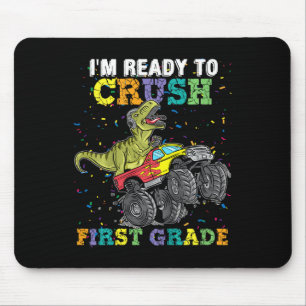 Kids I'm Ready To Crush First Grade Monster Truck Mouse Pad