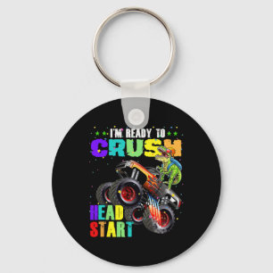 Kids I'm Ready To Crush Head Start Dinosaur Monste Key Ring