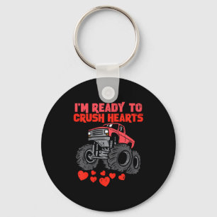 Kids Im Ready To Crush Hearts Monster Truck Boys V Key Ring