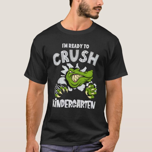 Kids Im Ready To Crush Kindergarten Alligator Croc T-Shirt (Front)