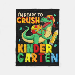 Kids I'm Ready To Crush Kindergarten Ck To School Fleece Blanket