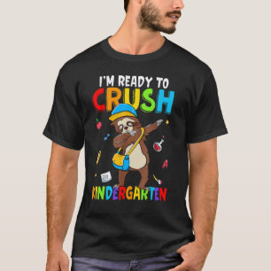 Kids I'm Ready To Crush Kindergarten Dabbing Sloth T-Shirt