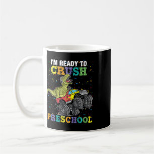 Kids I'm Ready To Crush Pre K Monster Truck Dinosa Coffee Mug