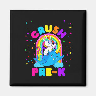 Kids I'm Ready to Crush Pre K Unicorn Back to Scho Magnet