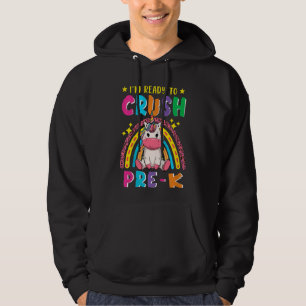 Kids Im Ready To Crush Prek Dabbing Unicorn Back T Hoodie