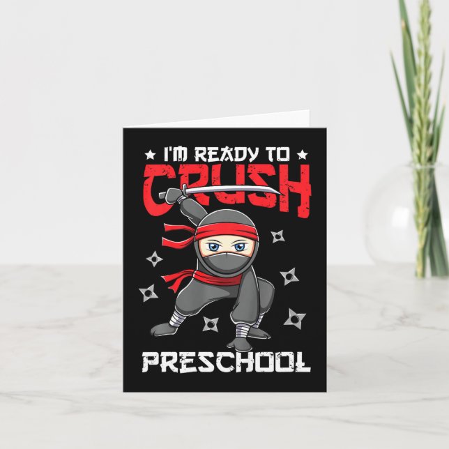 Kids I'm Ready To Crush Preschool Back to School N Card (Front)