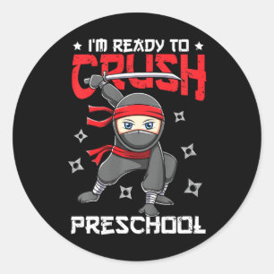 Kids I'm Ready To Crush Preschool Ck To School Nin Classic Round Sticker