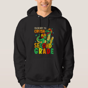 Kids I'm Ready To Crush Second Grade Monster Truck Hoodie