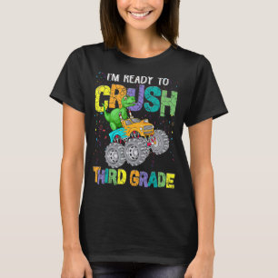 Kids I'm Ready To Crush Third Grade Monster Truck T-Shirt