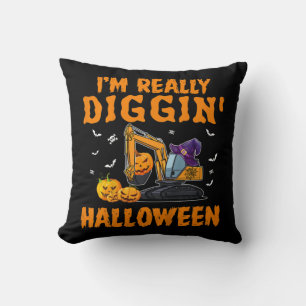 Kids I'm really Diggin Excavator Construction Hall Cushion