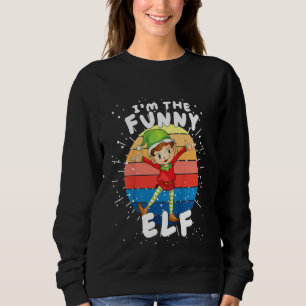 Kids I'm The Funny Elf Matching Family Group Chris Sweatshirt