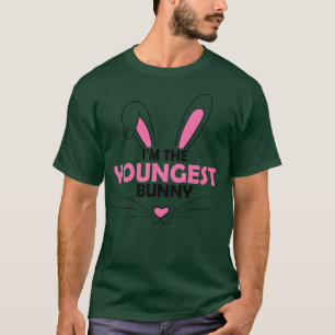 Kids I'm The Youngest Bunny Graphic Cute Easter Da T-Shirt