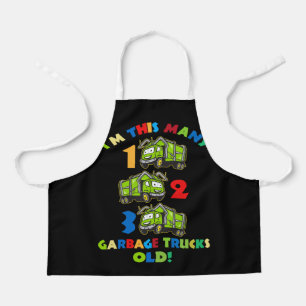 Kids I'm This Many 1 2 3 Garbage Trucks Old 3th Apron