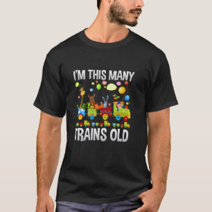 Kids I'm This-Many Trains Old 4 Years Old Boy 4th  T-Shirt