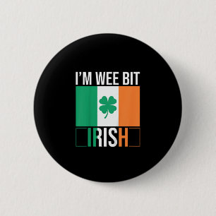 Kids I'm Wee Bit Irish Leprechaun Toddler Boy St P 6 Cm Round Badge
