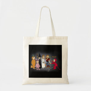 Kids in Halloween costumes. Tote Bag