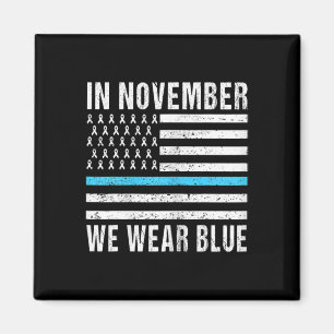 Kids In November We Wear Blue Diabetes Awareness M Magnet