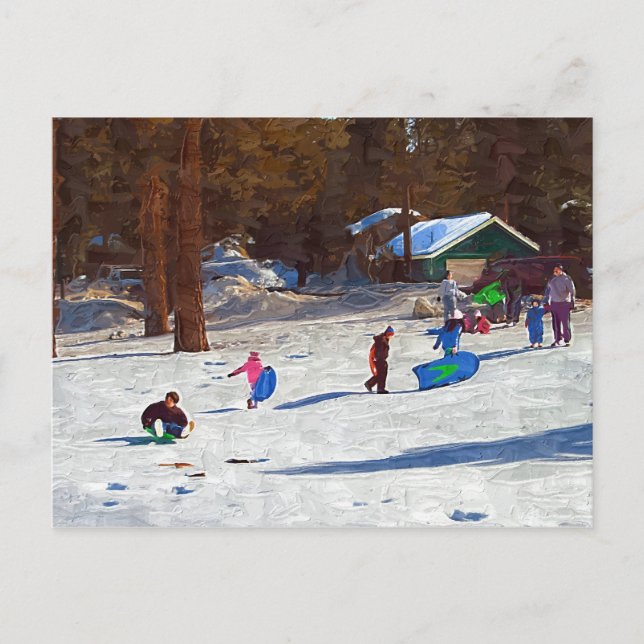 Kids in Snow Postcard (Front)