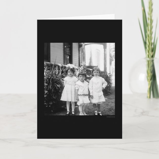 Kids in Sunday Best Dayton, OH 1898 Card (Front)