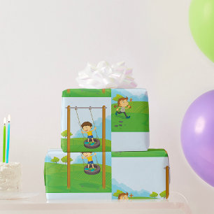Kids In The Park Wrapping Paper