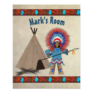 KIDS' INDIAN CHIEF POSTER - PERSONAIZE