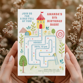 Kids' Indoor Playground Birthday Invitation