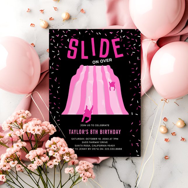 Kids Indoor Playground Pink Birthday Party Invitation (Creator Uploaded)