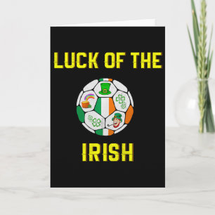 Kids Irish Flag Ireland Soccer Byll Art Card