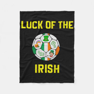 Kids Irish Flag Ireland Soccer Byll Art Fleece Blanket