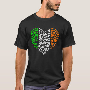 Kids Irish Shamrocks Heart Toddler Girl St Patrick T-Shirt