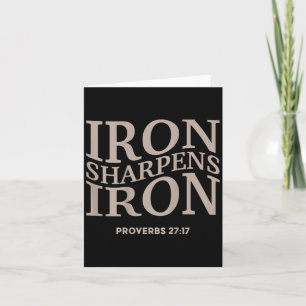 Kids Iron Sharpens Iron Youth Christian Jesus Wome Card
