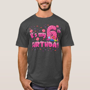 Kids It`s my 6th Birthday Candy Bonbons 6 Years ol T-Shirt