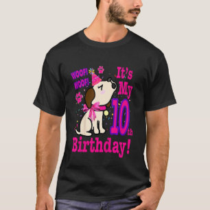 Kids It's My 10th Birthday Dog   Theme 10 Yrs Old  T-Shirt