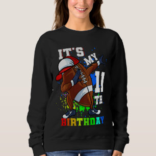 Kids Its My 11th Birthday 11 Year Old Dabbing Foot Sweatshirt